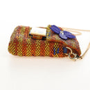 FENDI Picobucket AirPods Case Chain Pouch Earphone Beads Yellow Auth 210123M-5