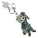 GUCCI GG Supreme Yuko Higuchi Boris Key Holder PVC Green Silver Auth 210125SM-1