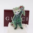 GUCCI GG Supreme Yuko Higuchi Boris Key Holder PVC Green Silver Auth 210125SM-12