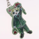 GUCCI GG Supreme Yuko Higuchi Boris Key Holder PVC Green Silver Auth 210125SM-4