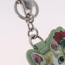 GUCCI GG Supreme Yuko Higuchi Boris Key Holder PVC Green Silver Auth 210125SM-5