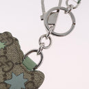 GUCCI GG Supreme Yuko Higuchi Boris Key Holder PVC Green Silver Auth 210125SM-9