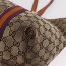 GUCCI GG Canvas Sherry Line Tote Bag Beige Gold 139260 Auth 210127-13