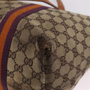 GUCCI GG Canvas Sherry Line Tote Bag Beige Gold 139260 Auth 210127-15