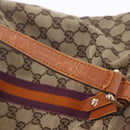 GUCCI GG Canvas Sherry Line Tote Bag Beige Gold 139260 Auth 210127-23