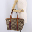 GUCCI GG Canvas Sherry Line Tote Bag Beige Gold 139260 Auth 210127-25