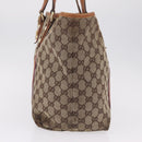 GUCCI GG Canvas Sherry Line Tote Bag Beige Gold 139260 Auth 210127-4