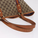 GUCCI GG Canvas Sherry Line Tote Bag Beige Gold 139260 Auth 210127-8