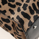 TOD'S Hand Bag Harako Leather 2way Beige Silver Auth 210133V-13