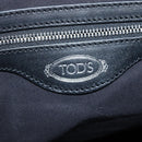 TOD'S Hand Bag Harako Leather 2way Beige Silver Auth 210133V-20