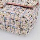 CHANEL Chain Matelasse25 Shoulder Bag Tweed Multicolor Gold CC Auth 210135SM-10
