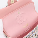 CHANEL Chain Matelasse25 Shoulder Bag Tweed Multicolor Gold CC Auth 210135SM-19