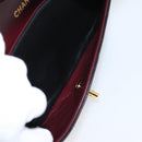 CHANEL Matelasse 25 Chain Shoulder Bag Lamb Skin Black Gold CC Auth 210136SAM-23