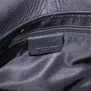 Christian Dior Saddle Shoulder Bag Leather Black Gold Auth 210137M-19