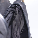 Christian Dior Saddle Shoulder Bag Leather Black Gold Auth 210137M-21