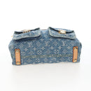LOUIS VUITTON Monogram Denim Buggy PM Shoulder Bag Blue M95049 LV Auth 210141V-5
