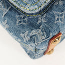 LOUIS VUITTON Monogram Denim Buggy PM Shoulder Bag Blue M95049 LV Auth 210141V-15