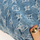 LOUIS VUITTON Monogram Denim Buggy PM Shoulder Bag Blue M95049 LV Auth 210141V-17