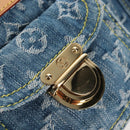 LOUIS VUITTON Monogram Denim Buggy PM Shoulder Bag Blue M95049 LV Auth 210141V-19
