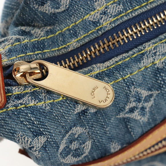 LOUIS VUITTON Monogram Denim Buggy PM Shoulder Bag Blue M95049 LV Auth 210141V