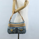 LOUIS VUITTON Monogram Denim Buggy PM Shoulder Bag Blue M95049 LV Auth 210141V-29