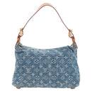 LOUIS VUITTON Monogram Denim Buggy PM Shoulder Bag Blue M95049 LV Auth 210141V-2