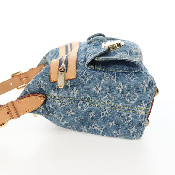 LOUIS VUITTON Monogram Denim Buggy PM Shoulder Bag Blue M95049 LV Auth 210141V