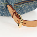 LOUIS VUITTON Monogram Denim Buggy PM Shoulder Bag Blue M95049 LV Auth 210141V-8