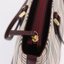 BURBERRY Nova Check Tote Bag Canvas Beige Gold Auth 210142V-15