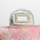 CHANEL 2.55 Matelasse Chain Bag Leather Multicolor Gold CC Auth 210143SM-19