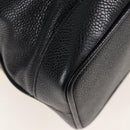 CHANEL Backpack Caviar Skin Black Gold CC Auth 210144M-11
