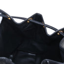 CHANEL Backpack Caviar Skin Black Gold CC Auth 210144M-25