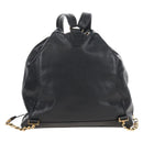 CHANEL Backpack Caviar Skin Black Gold CC Auth 210144M-3