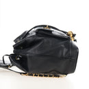 CHANEL Backpack Caviar Skin Black Gold CC Auth 210144M-4