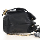 CHANEL Backpack Caviar Skin Black Gold CC Auth 210144M-5
