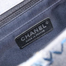 CHANEL Chain Patchwork Shoulder Bag Denim Blue Silver CC Auth 210149SM-19