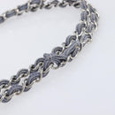 CHANEL Chain Patchwork Shoulder Bag Denim Blue Silver CC Auth 210149SM-9