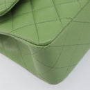 CHANEL Matelasse23 Chain Shoulder Bag Caviar Skin Green Gold CC Auth 210152SM-11