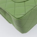 CHANEL Matelasse23 Chain Shoulder Bag Caviar Skin Green Gold CC Auth 210152SM-13