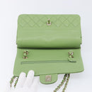 CHANEL Matelasse23 Chain Shoulder Bag Caviar Skin Green Gold CC Auth 210152SM-16