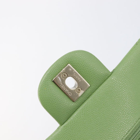 CHANEL Matelasse23 Chain Shoulder Bag Caviar Skin Green Gold CC Auth 210152SM