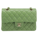 CHANEL Matelasse23 Chain Shoulder Bag Caviar Skin Green Gold CC Auth 210152SM-2