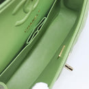 CHANEL Matelasse23 Chain Shoulder Bag Caviar Skin Green Gold CC Auth 210152SM-22