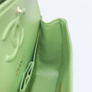 CHANEL Matelasse23 Chain Shoulder Bag Caviar Skin Green Gold CC Auth 210152SM-23