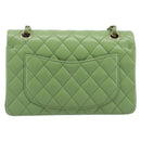 CHANEL Matelasse23 Chain Shoulder Bag Caviar Skin Green Gold CC Auth 210152SM-3