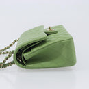 CHANEL Matelasse23 Chain Shoulder Bag Caviar Skin Green Gold CC Auth 210152SM-5