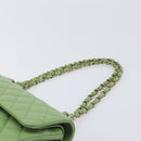 CHANEL Matelasse23 Chain Shoulder Bag Caviar Skin Green Gold CC Auth 210152SM-8