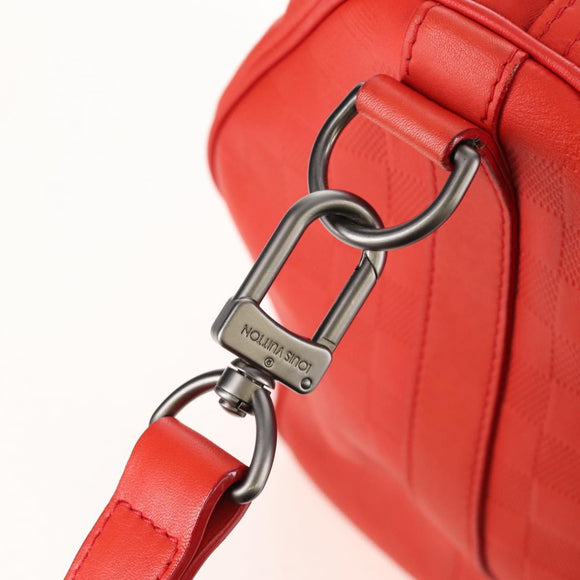 LOUIS VUITTON Damier Infini Keepall Bandouliere 45 Bag N41142 LV Auth 210157V