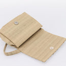 Bottega Veneta Hand Bag Canvas Beige Silver Auth 210160V-15