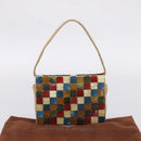Bottega Veneta Hand Bag Canvas Beige Silver Auth 210160V-23